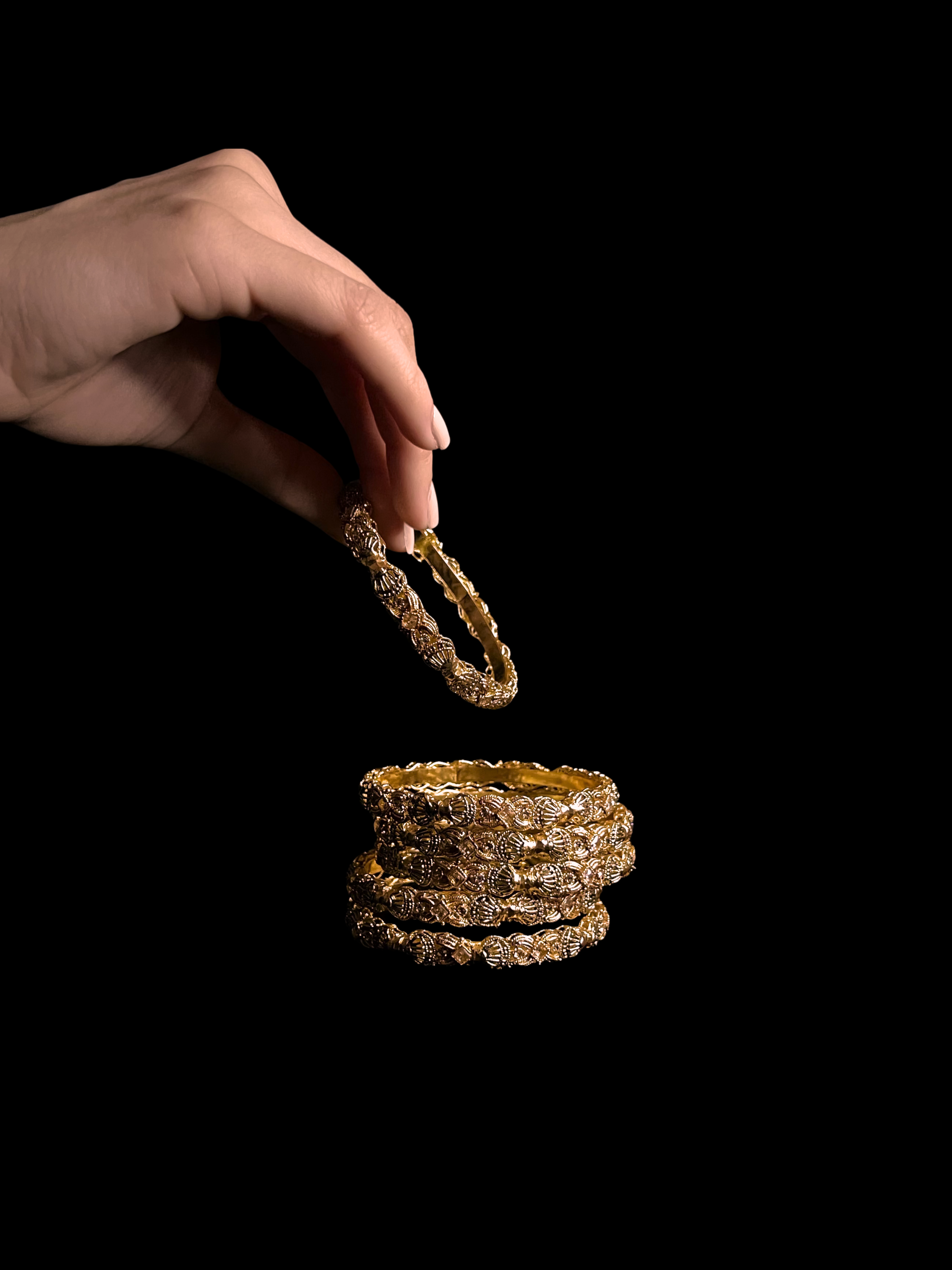 Sunehri Antique Bangles